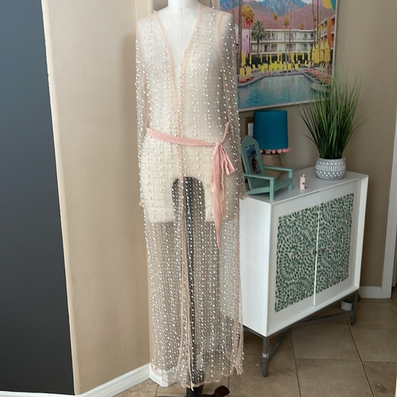 Beach Bunny Other - BEACH BUNNY Swimwear Pearl Mesh Cardigan NWT